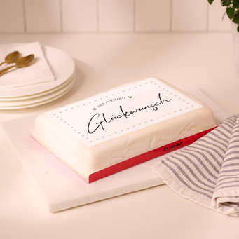 Biskuittorte „Herzlichen Glückwunsch“