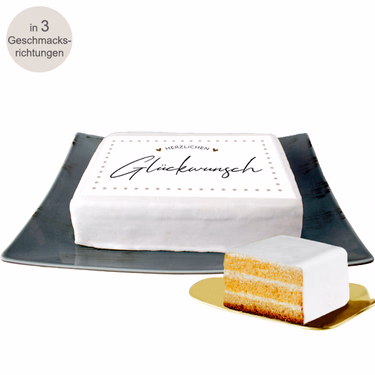 Biskuittorte „Herzlichen Glückwunsch“