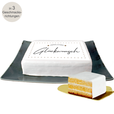 Biskuittorte „Herzlichen Glückwunsch“