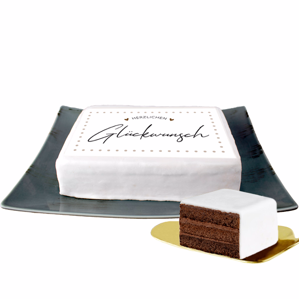 Biskuittorte „Herzlichen Glückwunsch“