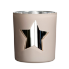 Glas Teelichthalter "Star", beige