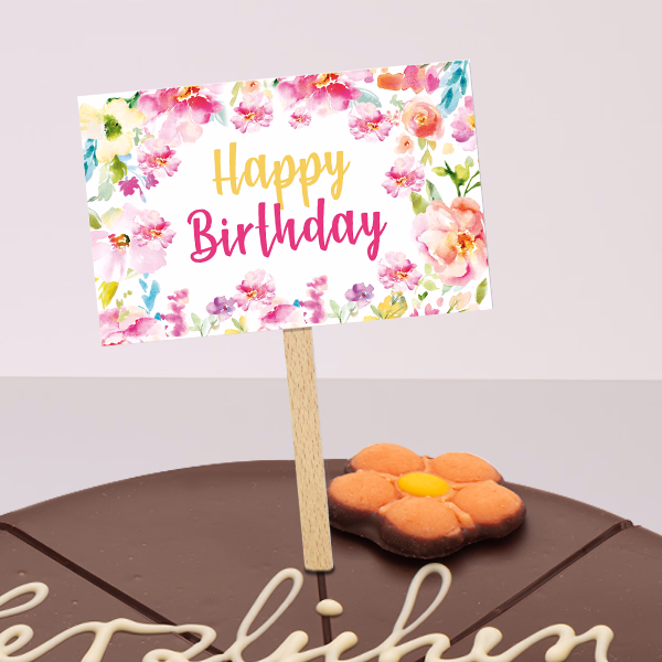 Cake Card "Happy Birthday"