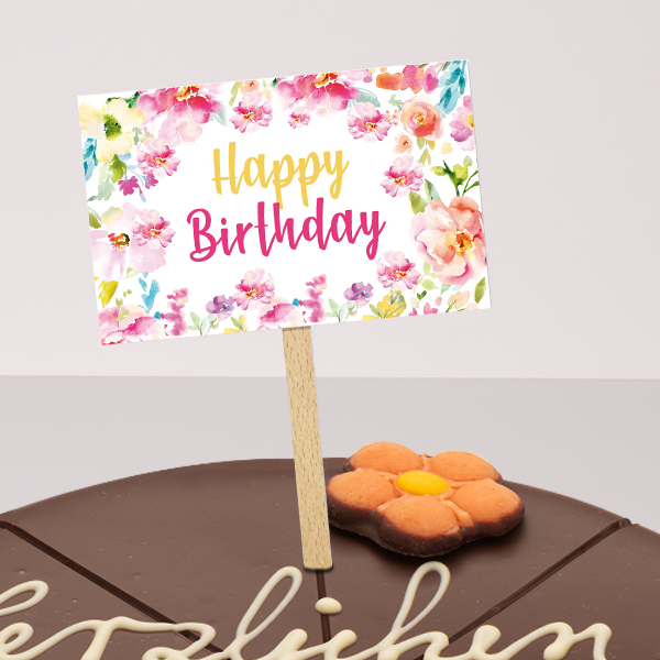 Kuchenstecker "Happy Birthday"