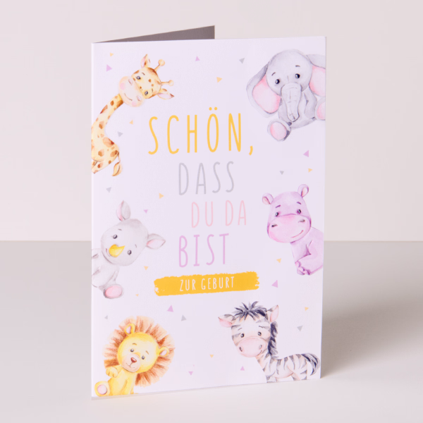 Greeting card for birth
