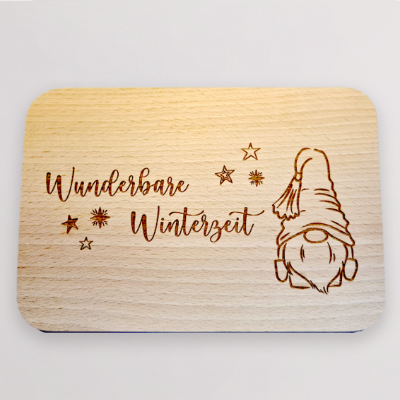 Frühstücksbrettchen „Wunderbare Winterzeit“