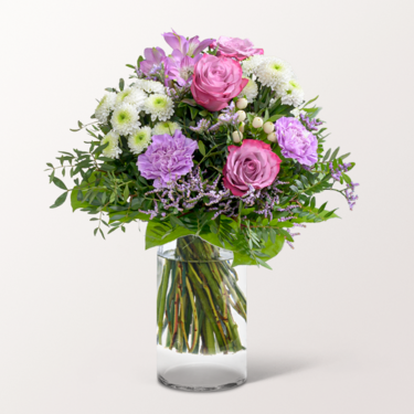 Flower Bouquet Frühlingsblüte with vase & 3 Ferrero Giotto