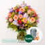 Premiumstrauß Blütensensation mit Premiumvase & Ferrero Giotto 3er