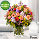 Premium Bouquet Blütensensation with premium vase