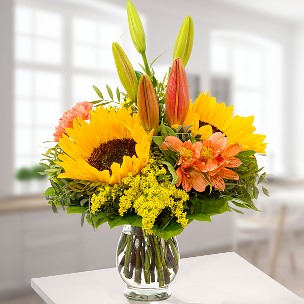 Blumenstrauß Blumenwunder mit Vase