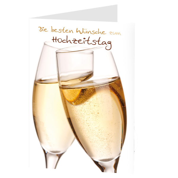Grußkarte "Die besten Wünsche zum Hochzeitstag"