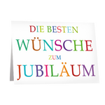 Grußkarte "Die besten Wünsche zum Jubiläum"