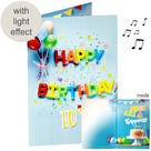 Greeting card with sound and light "Happy Birthday to You