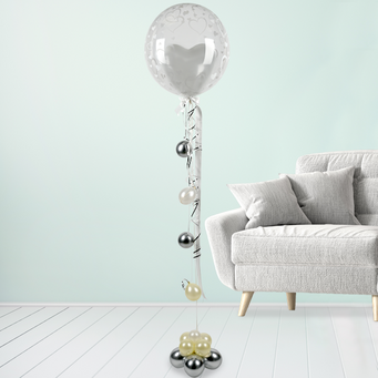 Double-Bubble-Riesenballon Herzen (190 cm)