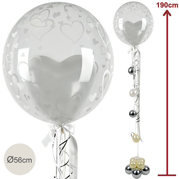 Double-Bubble-Giant-Balloon Hearts (190cm)