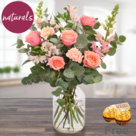 Peachy Pink with 2 Ferrero Rocher