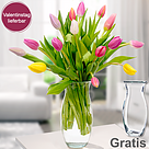 Tulpen im Bund mit Vase