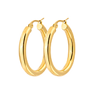 Round Hoops Gold Earrings