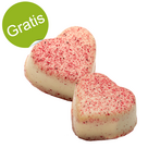 2er Herzpralinen Erdbeer-Sahne 25g