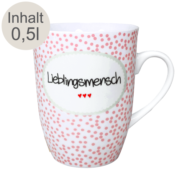 Henkelbecher "Lieblingsmensch"