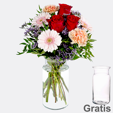 Blumenstrauß Alles Liebe mit Vase