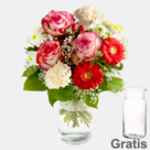 Blumenstrauß Lieber Gruß mit Vase