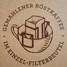 Ground roasted coffee in single filter bag