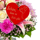 Holz Blumenstecker "Schön,dass es dich gibt"