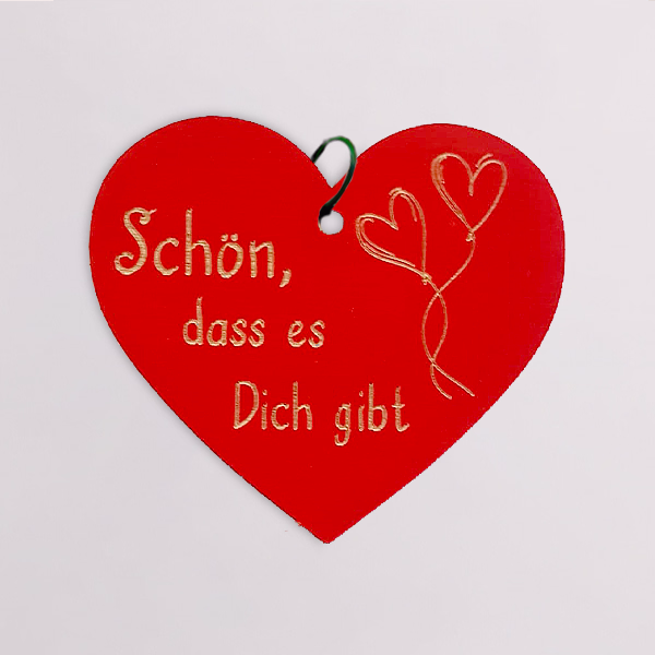 Blumenstecker Holzherz