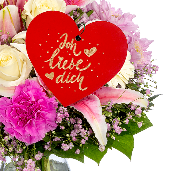 Blumenstecker "Ich liebe dich"