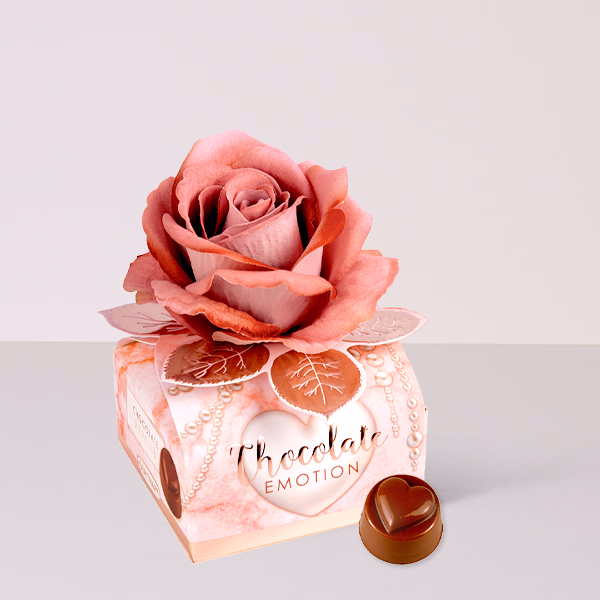 Fabric Rose with Nougat Pralines (72 g)