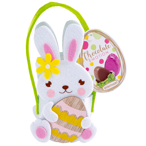 Filz-Körbchen Osterhase mit Pralinen