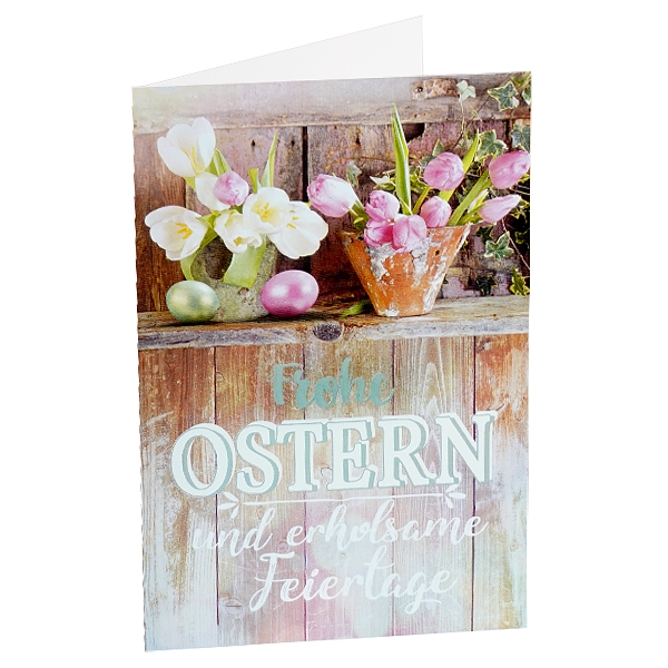 Motivkarte "Frohe Ostern und erholsame Feiertage"