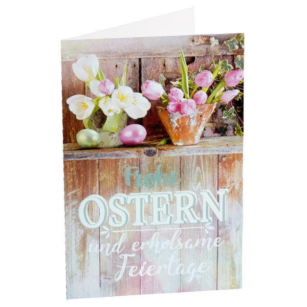 Motivkarte "Frohe Ostern und erholsame Feiertage"
