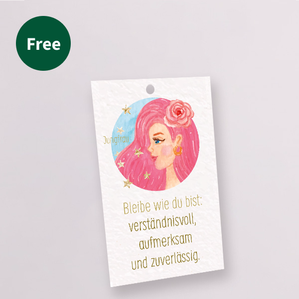 Zodia Sign Flower Bouquet Virgo with Flowercard & vase