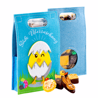 Filztasche „Süße Überraschung“ mit Ostergebäck-Mischung