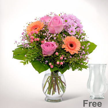 Flower Bouquet Joy with vase
