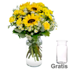 Blumenstrauß Herbstgarten mit Vase