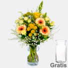 Blumenstrauß Herbstwiese mit Vase