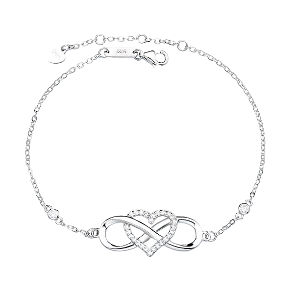 Hearts Infinity Bracelet silver