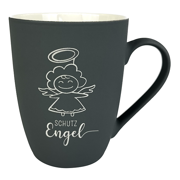 Cup with velvety surface "Schutzengel" (Guardian angel)