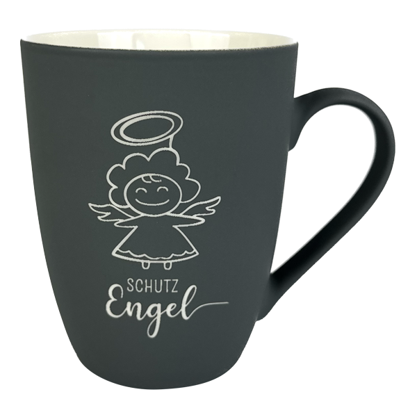 Tasse mit samtiger Oberfläche "Engel"