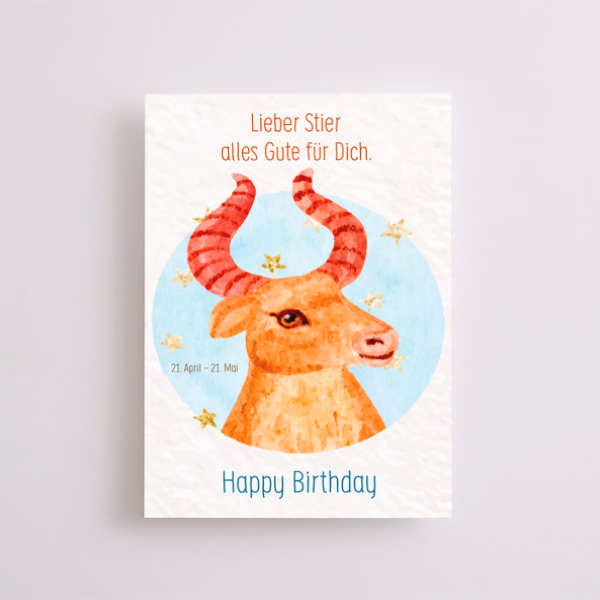 Greeting Card Zodiac „Taurus“