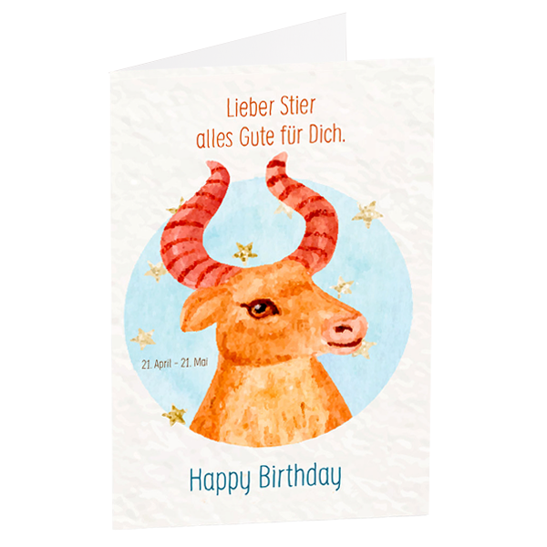 Motivkarte Sternzeichen "Stier"