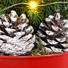 Weihnachtsbaum Weihnachtsgruß mit Lichterkette, mit 2 Ferrero Rocher