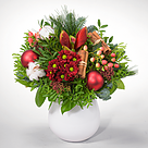 Flower Bouquet Merry Christmas with vase & 2 Ferrero Rocher
