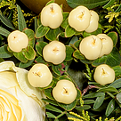 Blumenstrauß Weihnachtsstrahlen mit Vase & 2 Ferrero Rocher