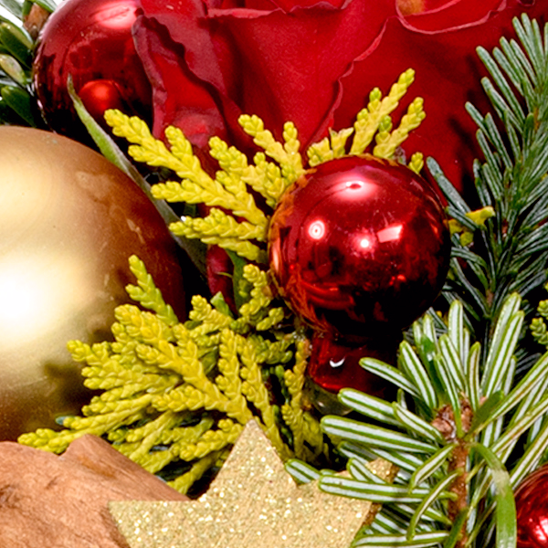 Flower Bouquet Weihnachtsmix with vase & 3 Ferrero Giotto