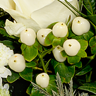 Blumenstrauß Schneeflocke mit Vase & 2 Ferrero Rocher