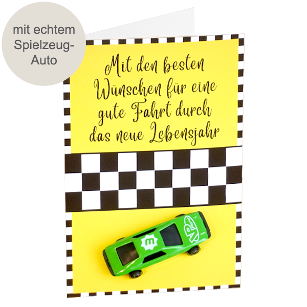 Geburtstagskarte "Gute Fahrt durch das neue Lebensjahr"
