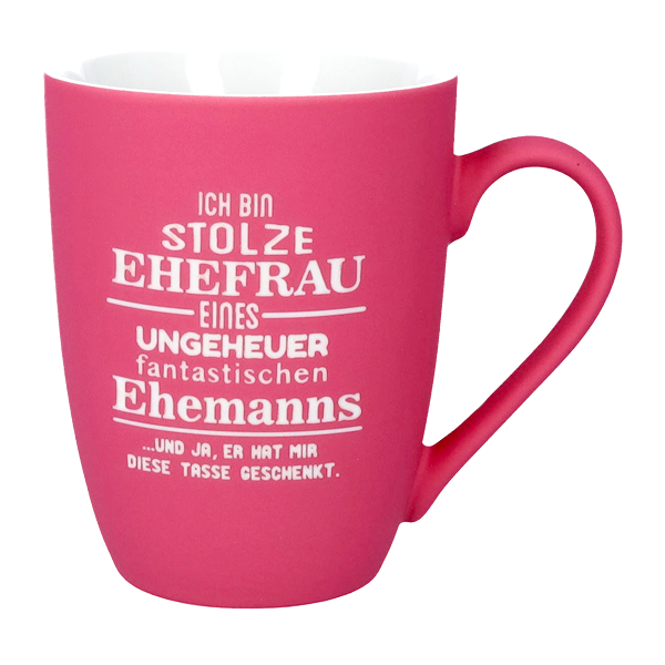 Soft Touch mug "proud wife"